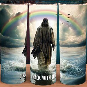 Jesus I walk with Him Religious Cup Mug Tumbler